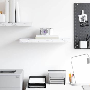 Wandregal Weiß Marmor 60 x 23,5 x 4 cm Holzwerkstoff