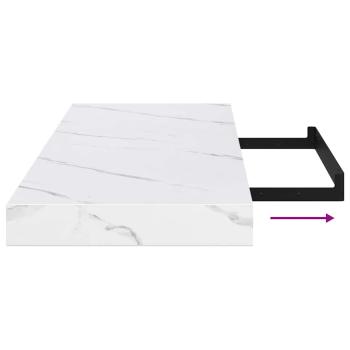 Wandregal Weiß Marmor 80 x 23,5 x 4 cm Holzwerkstoff