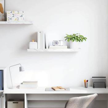 Wandregal Weiß Marmor 80 x 23,5 x 4 cm Holzwerkstoff