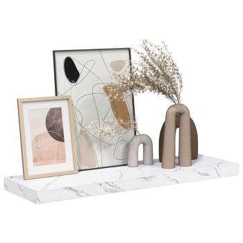 Wandregal Weiß Marmor 90 x 23,5 x 4 cm Holzwerkstoff
