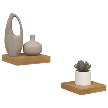 Wandregale 2 pcs Beige 23 x 23,5 x 4 cm Holzwerkstoff