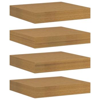 Wandregale 4 pcs Beige 23 x 23,5 x 4 cm Holzwerkstoff