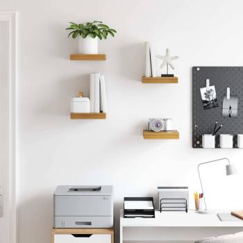 Wandregale 4 pcs Beige 23 x 23,5 x 4 cm Holzwerkstoff