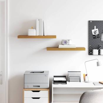 Wandregale 2 pcs Beige 60 x 23,5 x 4 cm Holzwerkstoff