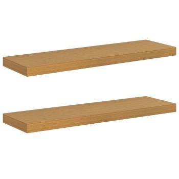 Wandregale 2 pcs Beige 80 x 23,5 x 4 cm Holzwerkstoff