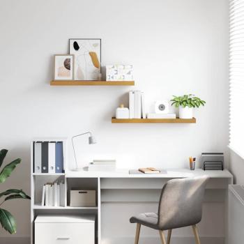 Wandregale 2 pcs Beige 80 x 23,5 x 4 cm Holzwerkstoff