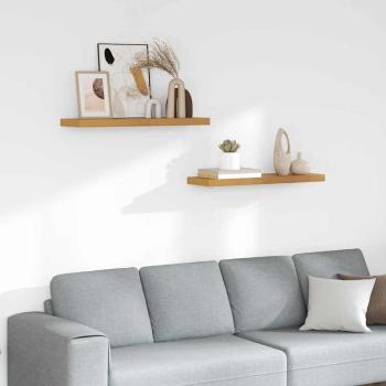 ARDEBO.de - Wandregale 2 pcs Beige 90 x 23,5 x 4 cm Holzwerkstoff