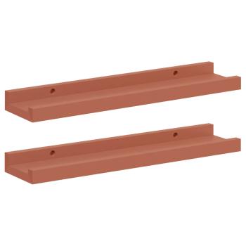 Wandregale mit Regal 2 pcs Rot 40 x 9 x 3 cm Holzwerkstoff