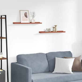 ARDEBO.de - Wandregale mit Regal 2 pcs Rot 60 x 9 x 3 cm Holzwerkstoff