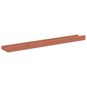 Wandregale mit Regal 2 pcs Rot 60 x 9 x 3 cm Holzwerkstoff