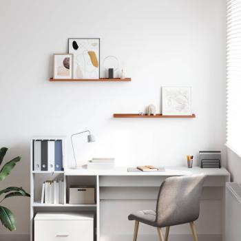 Wandregale mit Regal 2 pcs Rot 80 x 9 x 3 cm Holzwerkstoff