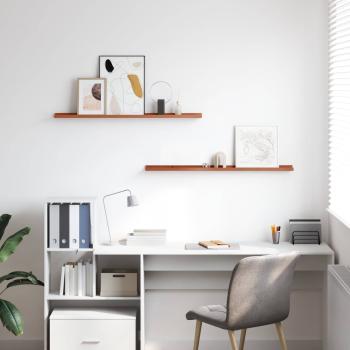 Wandregale mit Regal 2 pcs Rot 100 x 9 x 3 cm Holzwerkstoff