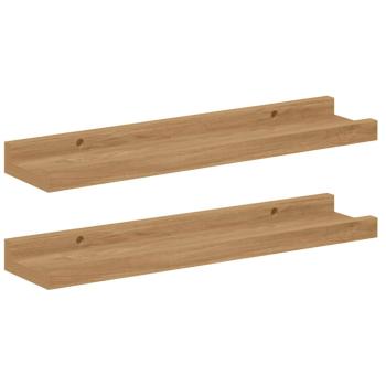 Wandregale mit Regal 2 pcs Braun 40 x 9 x 3 cm Holzwerkstoff