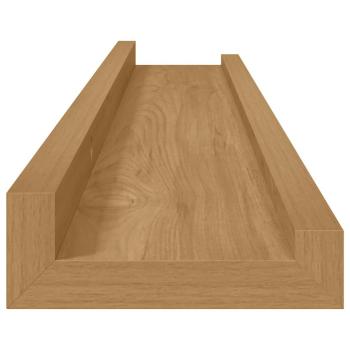 Wandregale mit Regal 2 pcs Braun 60 x 9 x 3 cm Holzwerkstoff