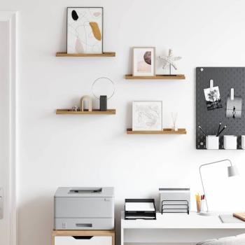 Wandregale mit Regal 4 pcs Braun 40 x 9 x 3 cm Holzwerkstoff