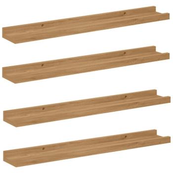 Wandregale mit Regal 4 pcs Braun 60 x 9 x 3 cm Holzwerkstoff