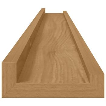 Wandregale mit Regal 4 pcs Braun 100 x 9 x 3 cm Holzwerkstoff