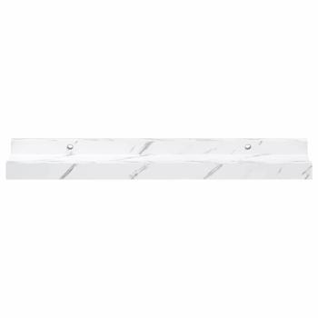 ARDEBO.de - Wandregale 2 pcs Weiß Marmor 40 x 9 x 3 cm Holzwerkstoff