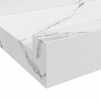 Wandregale 2 pcs Weiß Marmor 40 x 9 x 3 cm Holzwerkstoff