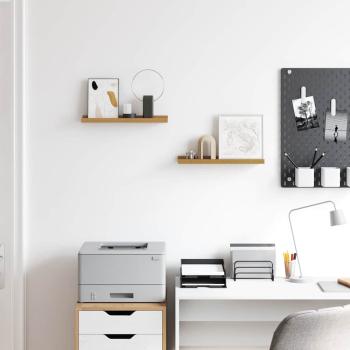 Wandregale mit Regal 2 pcs Beige 40 x 9 x 3 cm Holzwerkstoff