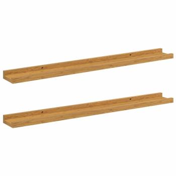 Wandregale mit Regal 2 pcs Beige 80 x 9 x 3 cm Holzwerkstoff