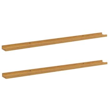 Wandregale mit Regal 2 pcs Beige 115 x 9 x 3 cm Holzwerkstoff