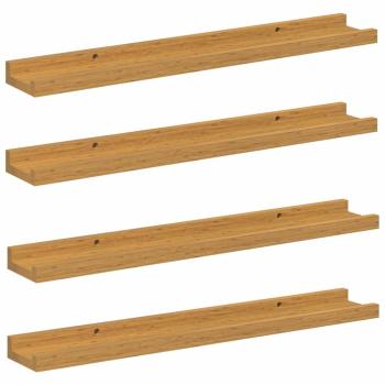 Wandregale mit Regal 4 pcs Beige 60 x 9 x 3 cm Holzwerkstoff