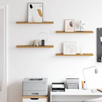 Wandregale mit Regal 4 pcs Beige 60 x 9 x 3 cm Holzwerkstoff