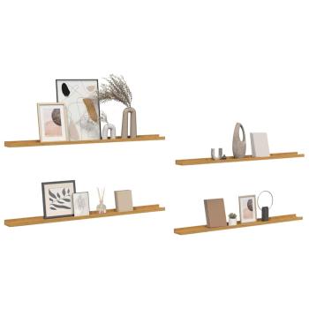 Wandregale mit Regal 4 pcs Beige 115 x 9 x 3 cm Holzwerkstoff