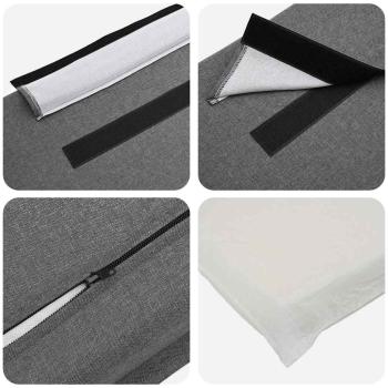 Gepolstertes Kopfteil Natürlich und Hellgrau 100 cm