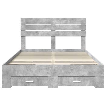 Bettgestell mit Schubladen mit Kopfteil Holzwerkstoff