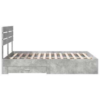 Bettgestell mit Schubladen mit Kopfteil Holzwerkstoff