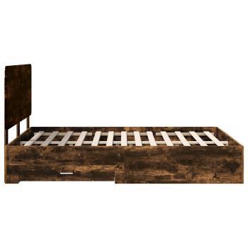 Bettrahmen Geräucherte Eiche 150 x 200 cm Holzwerkstoff