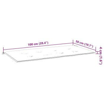 Stuhlpolster Oxford-Stoff Blattmuster 100 x 50 x 3 cm