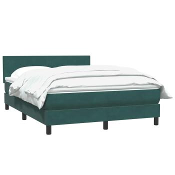Boxspringbett mit Matratze Dunkelgrün 160x220 cm Samt