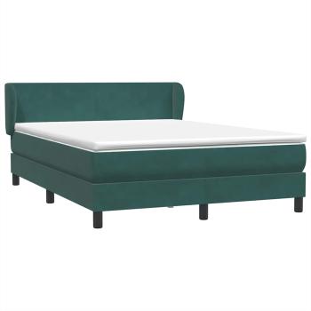 Boxspringbett mit Matratze Dunkelgrün 160x210 cm Samt