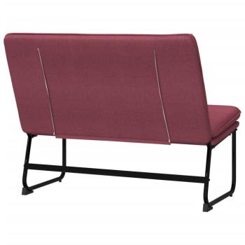 Sitzbank Weinrot 100x75x76 cm Stoff