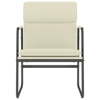 ARDEBO.de - Loungesessel Creme 55x64x80 cm Kunstleder