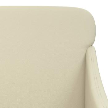 Sessel Creme 63x76x80 cm Kunstleder