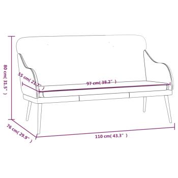 Sitzbank Weinrot 110x76x80 cm Kunstleder