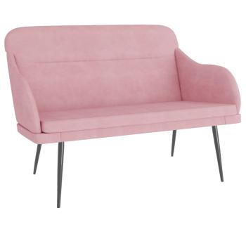 Sitzbank Rosa 110x76x80 cm Samt