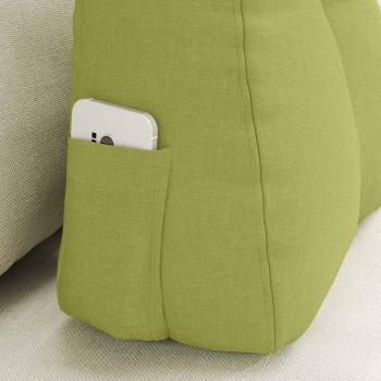 Rücken Kissen Hellgrün 60 x 24 x 50 cm Stoff