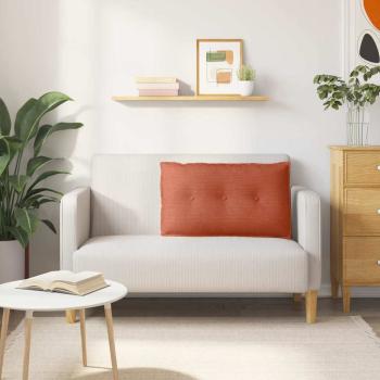 ARDEBO.de - Rückenkissen Rot-Orange 80 x 50 cm Cordstoff