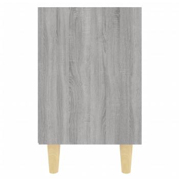 Nachttische mit Massivholz-Beinen 2 Stk. Grau Sonoma 40x30x50cm
