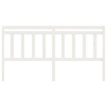 Kopfteil Weiß 186x4x100 cm Massivholz Kiefer