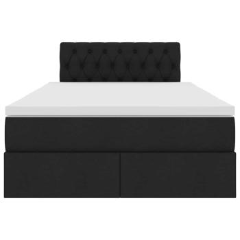 Bett mit Stauraum und LED Schwarz 120 x 190 cm Polyester