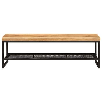 Couchtisch Braun und Schwarz 110 x 55 x 35 cm Massivholz Mango