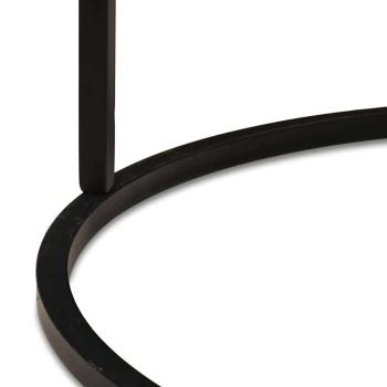 Nesting-Couchtische 3 pcs Schwarz Massivholz Mango und Stahl