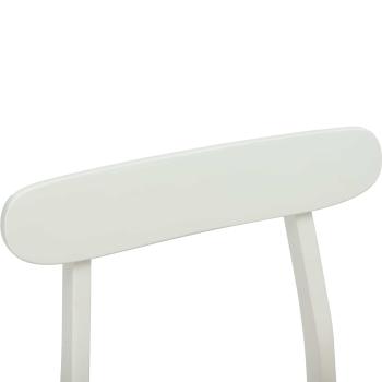 ARDEBO.de - Esszimmerstuhl 2 pcs Weiß und Natur Massivholz