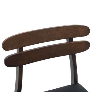 ARDEBO.de - Esszimmerstuhl 2 pcs Hellbraun und Schwarz Massivholz